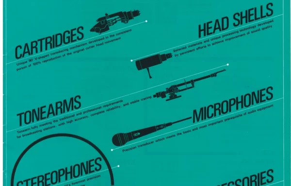 audio-technica (1985.04) — Картриджи винила, тонармы, шеллы, микрофоны, наушники и прочее. 