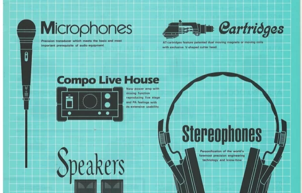 audio-technica (1987.10) — Картриджи винила, тонармы, шеллы, микрофоны, наушники и прочее. 